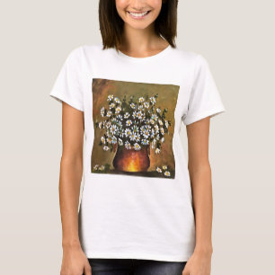 T-shirt Marguerites Dans Un Vase De Couleur Cuivre