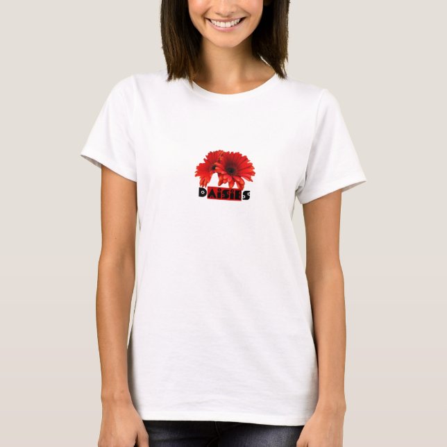 T-shirt Marguerites oranges rouges (Devant)