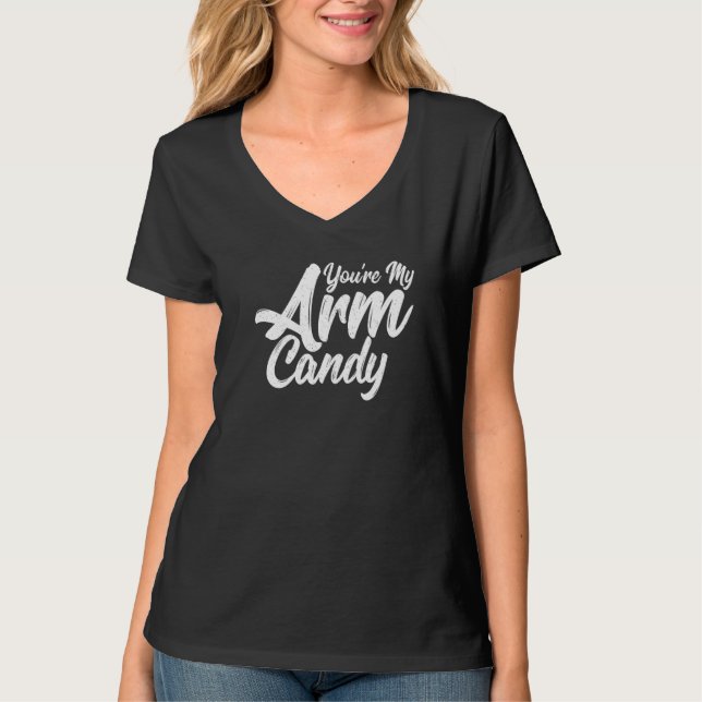 T-shirt Mari aimant  Conjoint Arm Candy sarcastique mari (Devant)