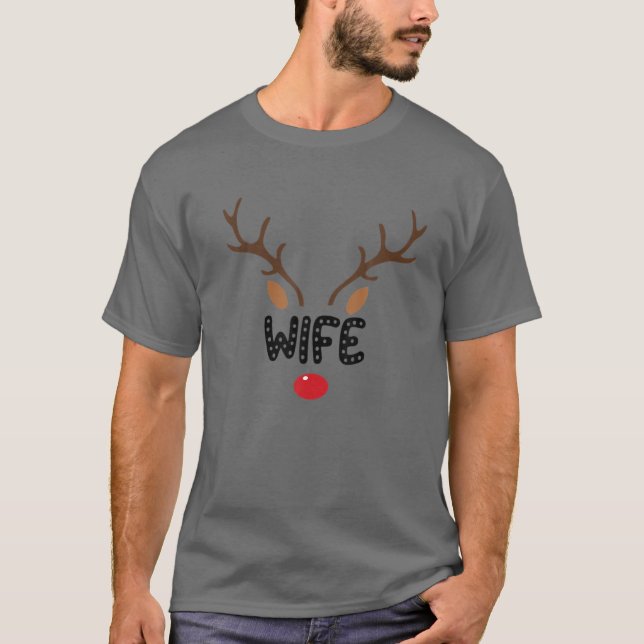 T-shirt Mari Couple Femme Notre Premier Noël En Tant Que M (Devant)