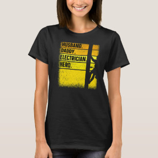 T-shirt Mari Daddy Electrican Hero Electrician Lineman