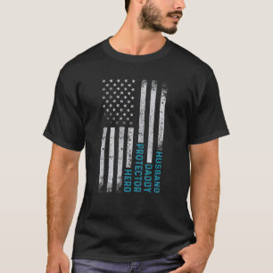 T-shirt Mari Daddy Protecteur Héros Drapeau US Fête des pè