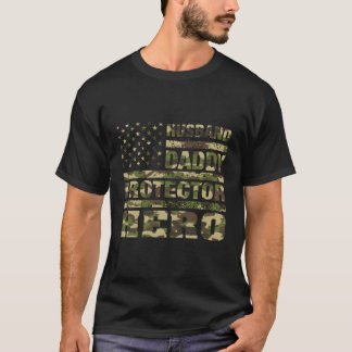 T-shirt Mari Daddy Protecteur Héros Fête des pères Camo Am