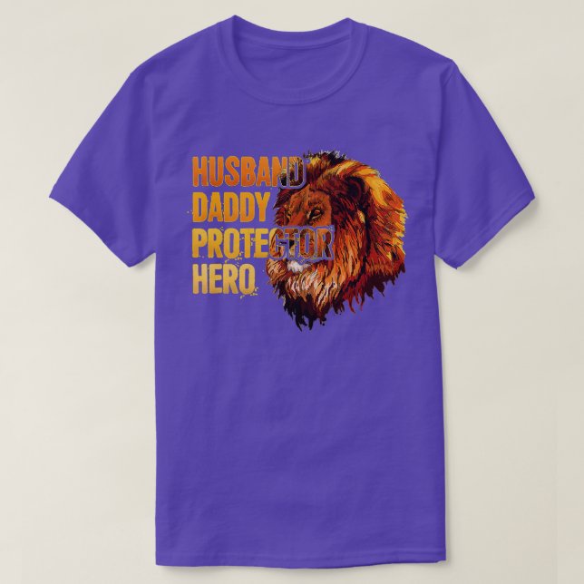 T-shirt Mari Daddy Protecteur Héros Fête des pères Lion Ki (Design devant)