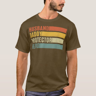 T-shirt Mari Daddy Protecteur Héros Fête des pères Vintage
