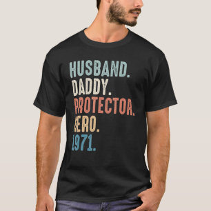 T-shirt Mari Daddy Protector Hero Best Papa depuis 1971