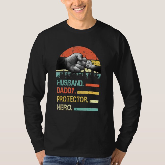 T-shirt Mari Daddy Protector Hero Fête des pères Cadeau (Devant)