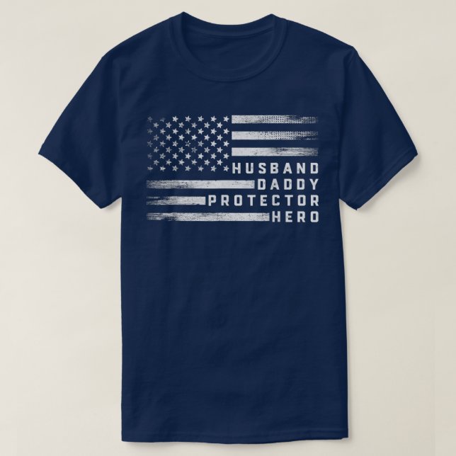 T-shirt Mari Daddy Protector Hero Fête des pères cadeau US (Design devant)