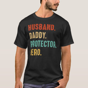 T-shirt Mari Daddy Protector Héros Papa Père Pères D