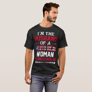 T-shirt Mari de cadeau portoricain de Valentine de femme