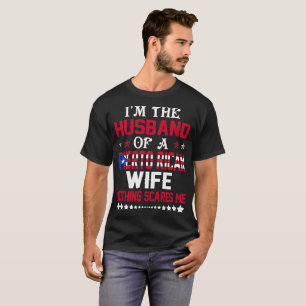 T-shirt Mari de cadeau portoricain de Valentine d'épouse