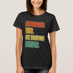 T-shirt Mari de patinage sur glace vintage papa Légende de