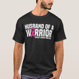 T-shirt Mari D'Un Guerrier Pink Ribbon Cancer Du Sein