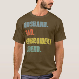 T-shirt Mari Embroiderie Légende Vintage Fête des Pères