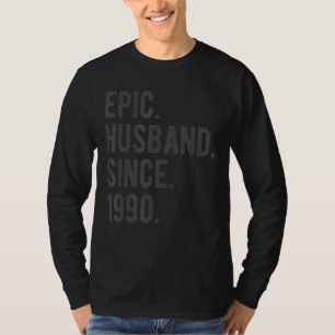 T-shirt Mari Épique Depuis 1990 32 Mariages Anniversaire P