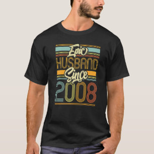 T-shirt Mari Épique Depuis 2008 15 Ans 15ème Anniversaire