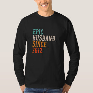 T-shirt Mari Épique Depuis 2012 10e Anniversaire de Mariag
