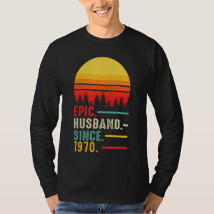 T-shirt Mari Épique Homme Depuis 1970, Joyeux Anniversaire