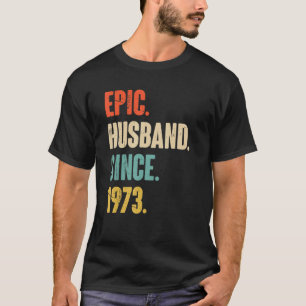 T-shirt Mari épopé depuis 1973 49 Mariage Anniversaire F