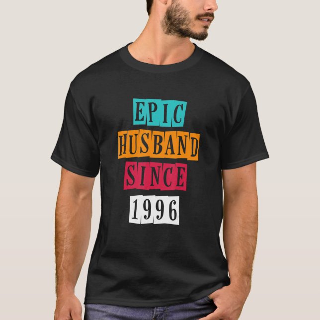 T-shirt Mari épopé depuis 1996 26 Mariage Anniversaire Vi (Devant)