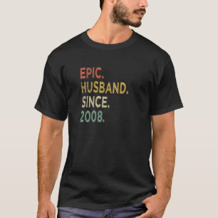 T-shirt Mari épopé depuis 2008 14e anniversaire de Mariage