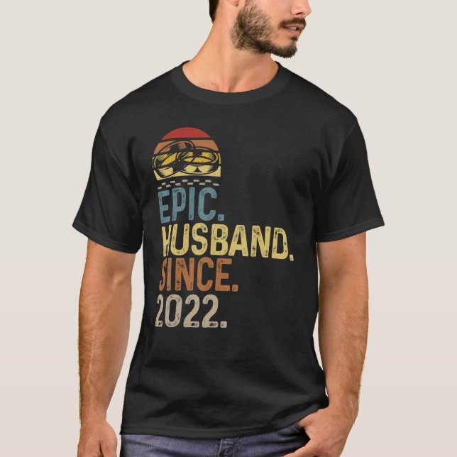 T-shirt Mari épopé masculin depuis 2022 Mariage Anniversai (Devant)