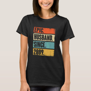 T-shirt Mari épopé rétro depuis 2009 13ème Mariage Anivers