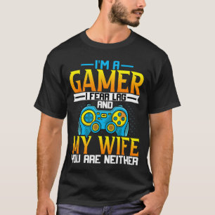 T-shirt Mari époux amateur de jeux drôle Je suis un joueur