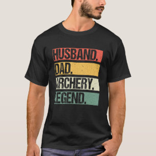 T-shirt Mari Époux Papa Archery Légende Sports Fête des Pè
