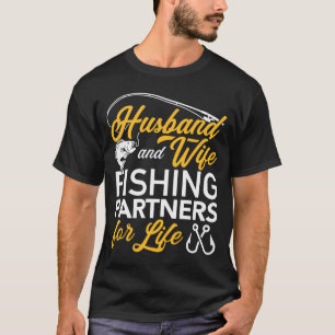 T-shirt Mari et épouse partenaires de pêche à vie