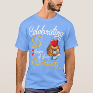 T-shirt Mari et femme célébrant 23 ans d'amour mariage
