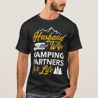T-shirt Mari Et Femme Partenaires De Camping Pour La Vie