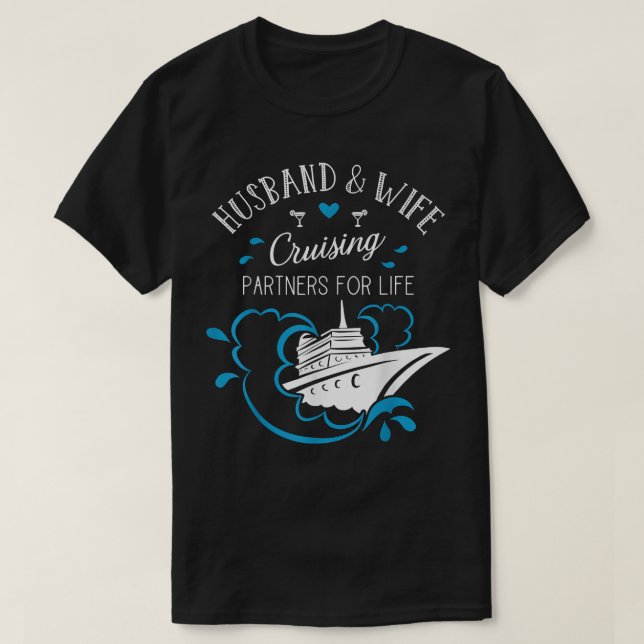 T-shirt Mari Et Femme Partenaires De Croisière Pour Croisi (Design devant)