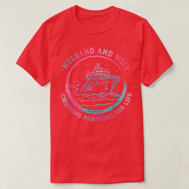 T-shirt Mari Et Femme Partenaires De Croisière Pour Croisi (Design devant)