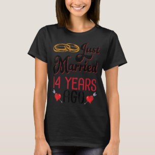 T-shirt Mari Femme Mariée Il Y A 14 Ans Mariage Ann