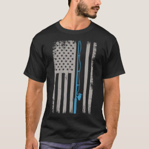 T-shirt Mari Femme patriotique usa nous drapeau pêche