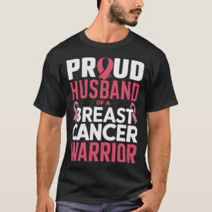 T-shirt Mari fier d'un guerrier du cancer du sein - rose