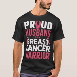 T-shirt Mari fier d'un guerrier du cancer du sein - rose