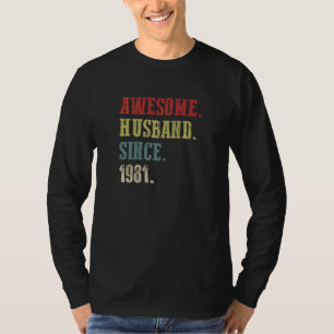 T-shirt Mari génial depuis 1981 41 ans Mariage