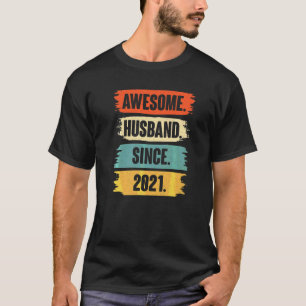 T-shirt Mari génial depuis 2021 Vintage 1 Mariage Anive
