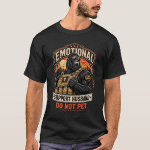 T-shirt Mari Gorille de Soutien Émotionnel Ne Caresse Pas