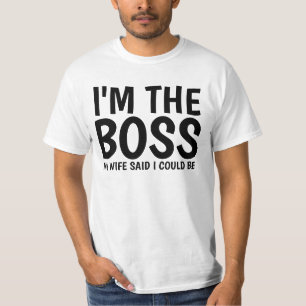 T-SHIRT MARI JE SUIS LA FEMME DU BOSS A DIT QUE JE POUVAIS