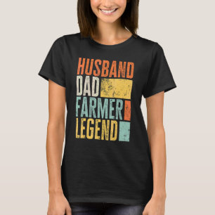 T-shirt Mari Légendaire Papa Agriculteur Mari Époux Meille