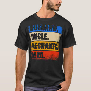 T-shirt Mari Oncle Mécanicien Héros Fête des Pères Mécanic