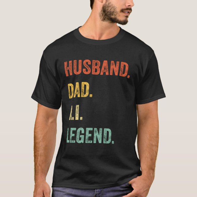 T-shirt Mari Papa Ai Légende Daddy Fête des pères (Devant)