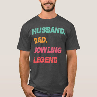 T-shirt Mari papa Bowling Legend fille Fête des pères