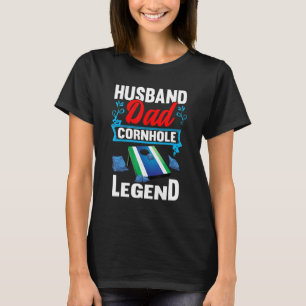 T-shirt Mari Papa Cornhole Légende Ton Trou Est Mon Object