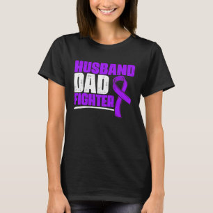 T-shirt Mari papa Fighter Lupus Purple Ribbon Lupus Awar