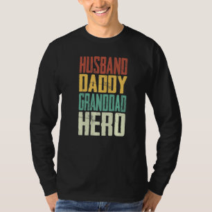 T-shirt Mari Papa Grand-père Héros Fier Grand-père Pères 