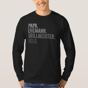 T-shirt Mari Papa Grillmeister Je Barbecue Père